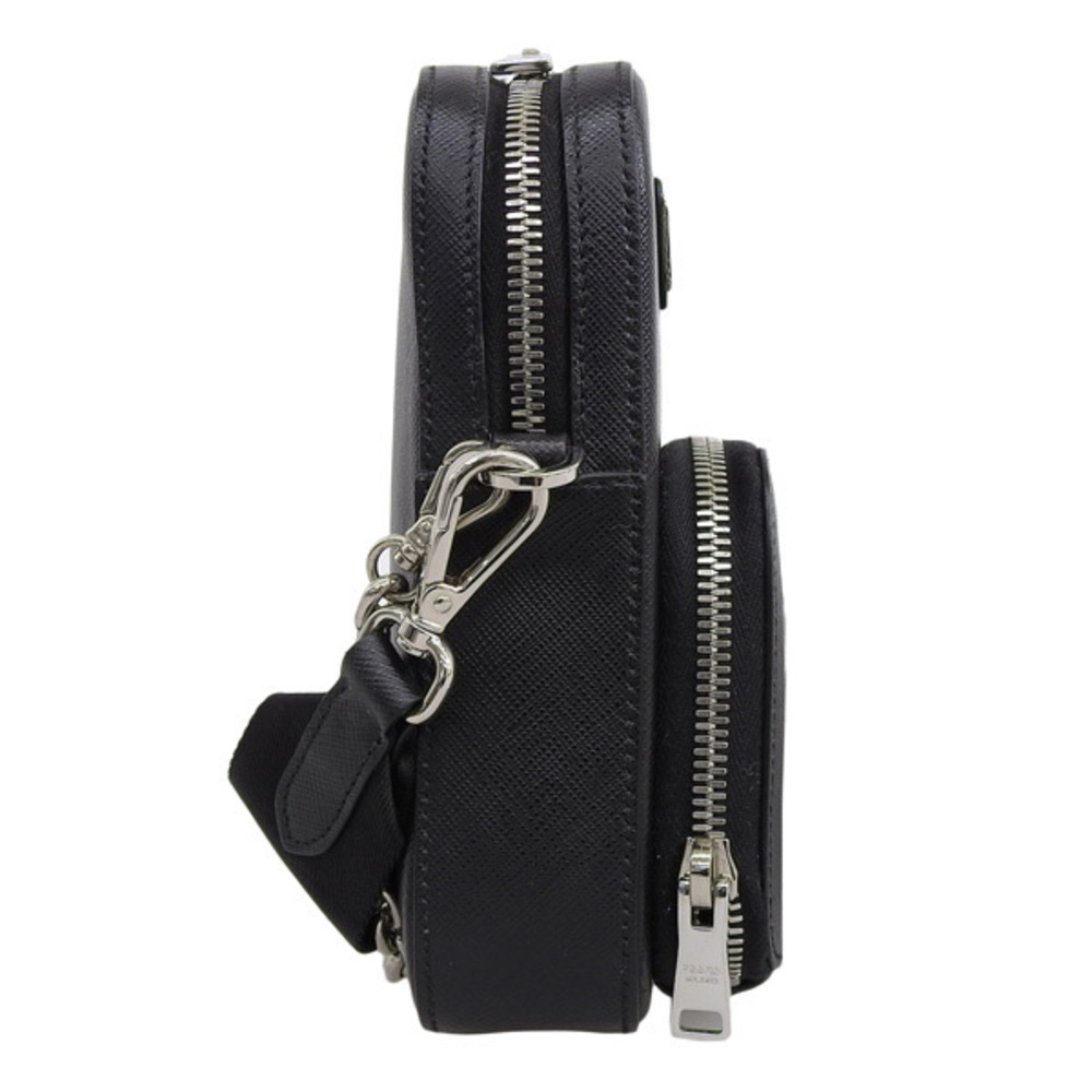 Prada Bags Outlet Saffiano Leather Shoulder Black